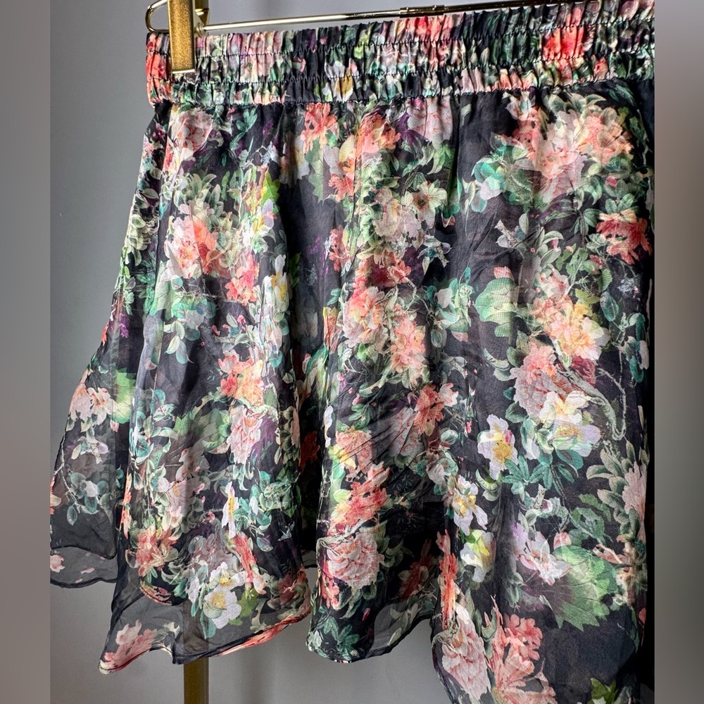 Alice + Olivia Multicolor Floral Round Skirt - Picture 1 of 4